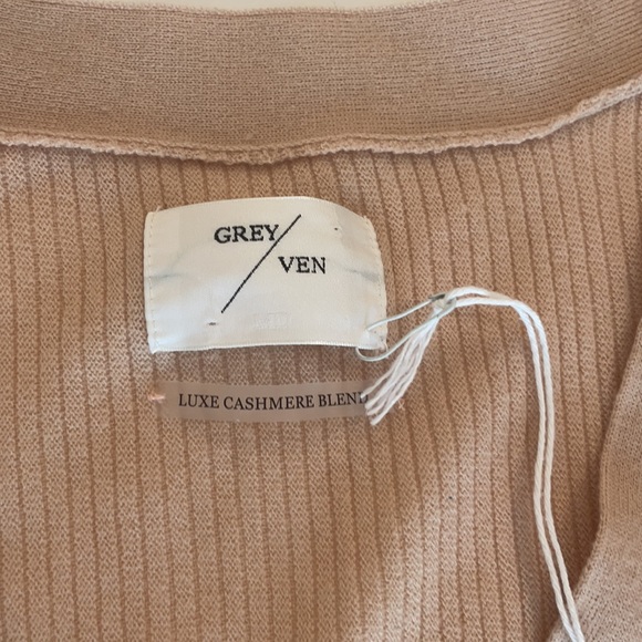 GREY VEN Haldane V Neck Luxe Cashmere Sweater M - Picture 3 of 6